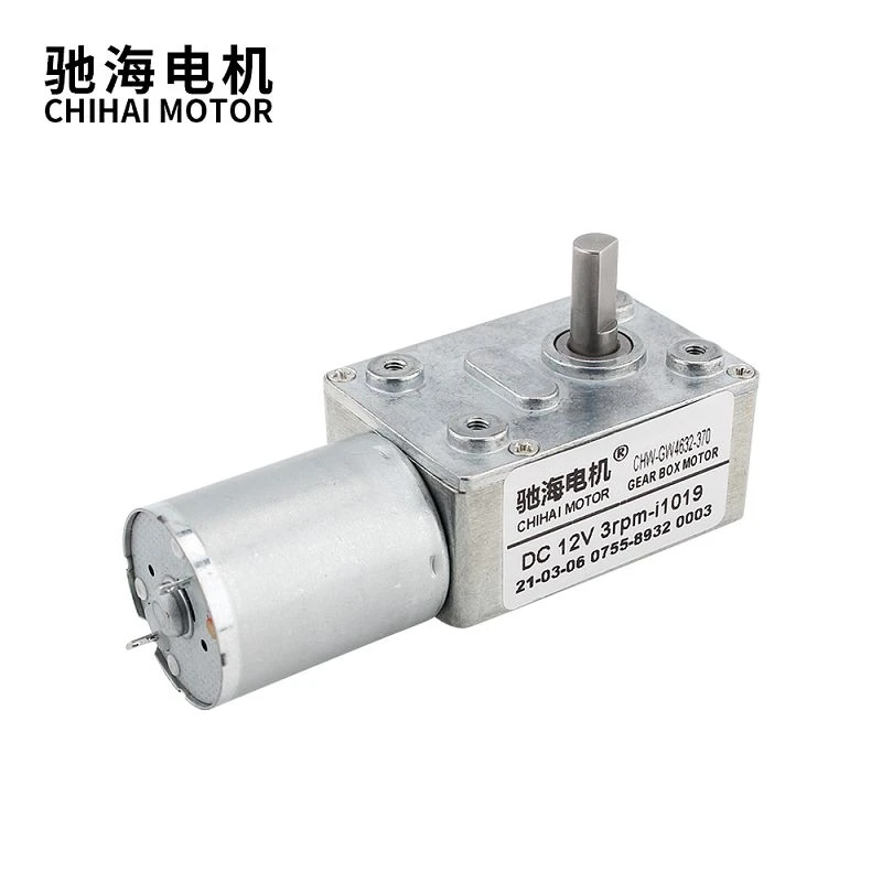 Reversible High Torque Precision 370 Metal Worm Gear Motor